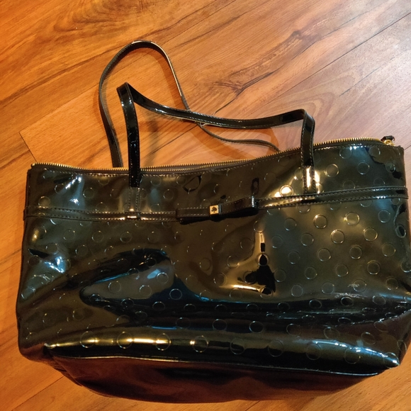 Kate Spade Black Patent Leather Large Tote Bag - Picture 1 of 3